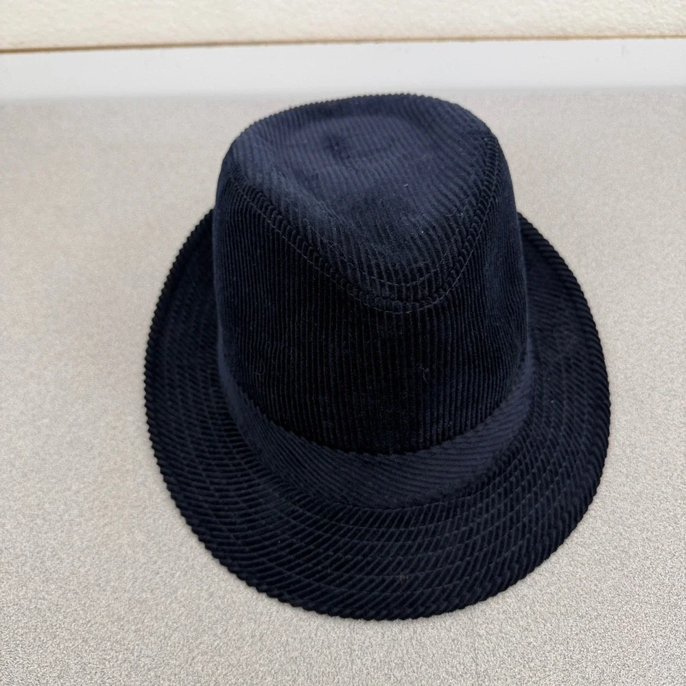 San Diego Hat Company Fedora Mens One Size Navy Blue Corduroy Trilby Hat
